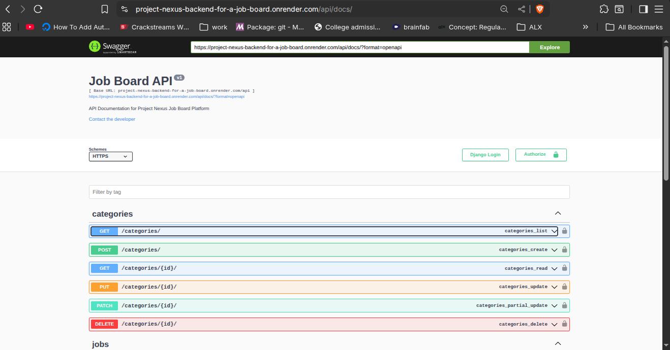 Project Nexus job board